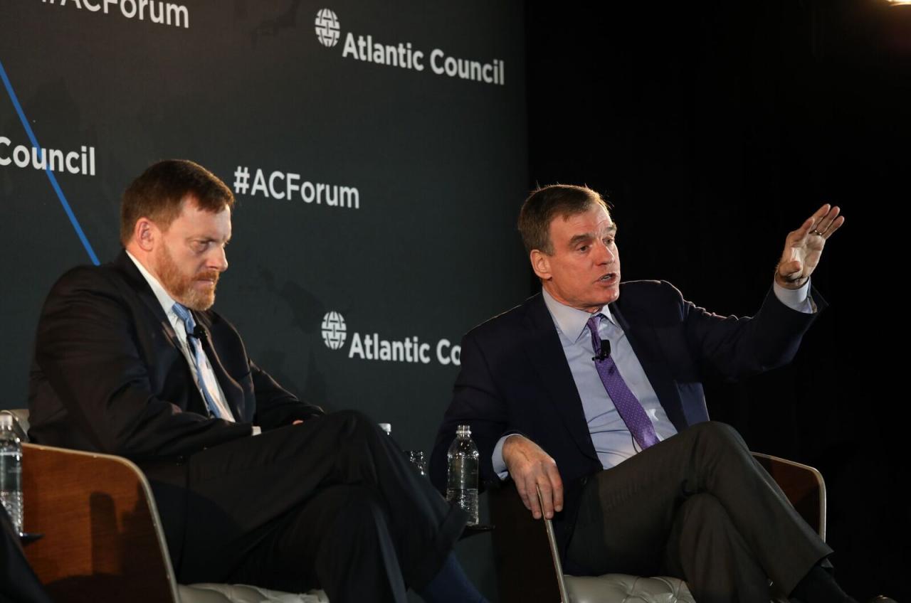 US Sen. Mark Warner and Adm. Michael Rogers make the case for cyber security  - Atlantic Council